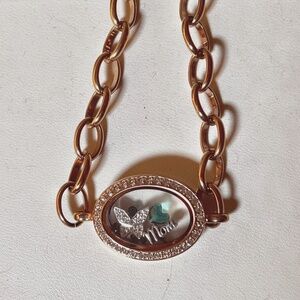 Origami Owl, Rose Gold Classic Oval Locket Bracelet & Charms for Mother's Day!